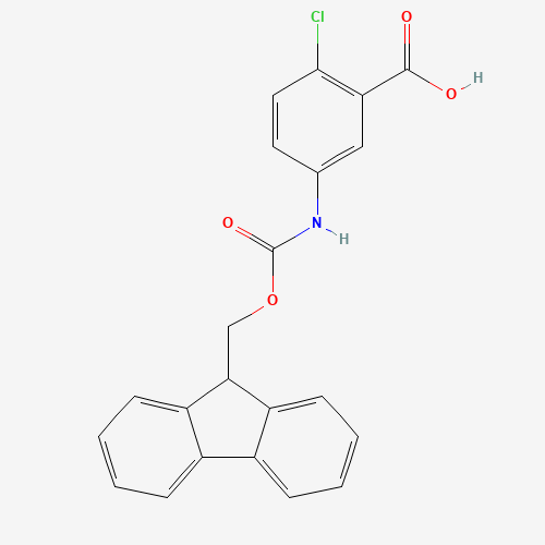Fmoc-5-amino-2-chlorobenzoic acid (CAS: 186320-16-1) - Chemical Structure and Molecular Formula 