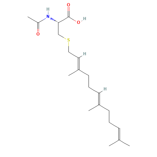 Ac-Cys(farnesyl)-OH (CAS: 135304-07-3) - Chemical Structure and Molecular Formula 