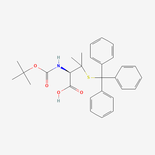 Boc-S-trityl-L-penicillamine (CAS: 135592-13-1) - Chemical Structure and Molecular Formula 