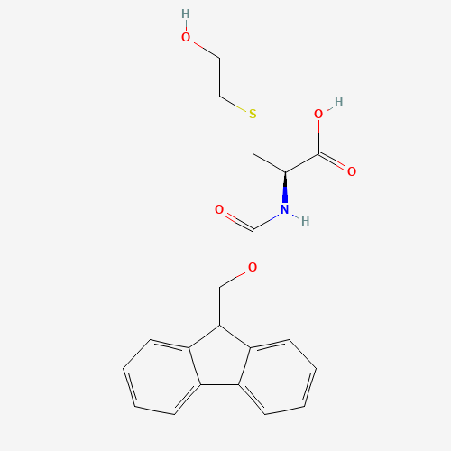 Fmoc-Cys(2-hydroxyethyl)-OH (CAS: 200354-35-4) - Chemical Structure and Molecular Formula 