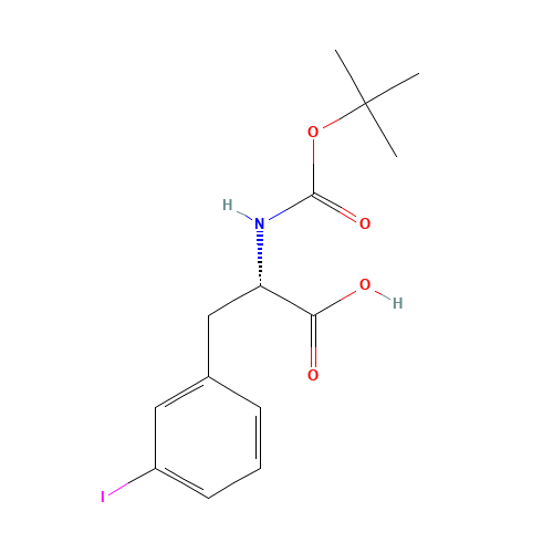 Boc-3-iodo-L-phenylalanine (CAS: 273221-75-3) - Chemical Structure and Molecular Formula 