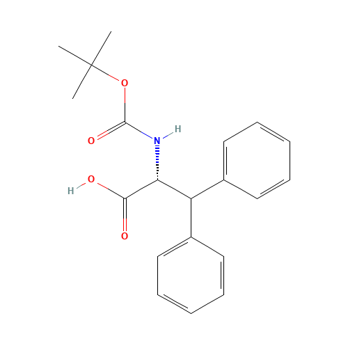 Boc-D-3,3-diphenylalanine (CAS: 117027-46-0) - Chemical Structure and Molecular Formula 
