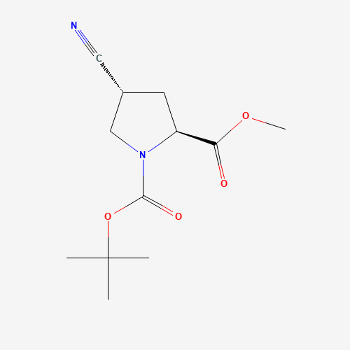 Boc-trans-4-cyano-L-proline methyl ester chemical structure Boc-trans-4-cyano-L-proline methyl ester (CAS: 194163-91-2) - Chemical Structure and Molecular Formula