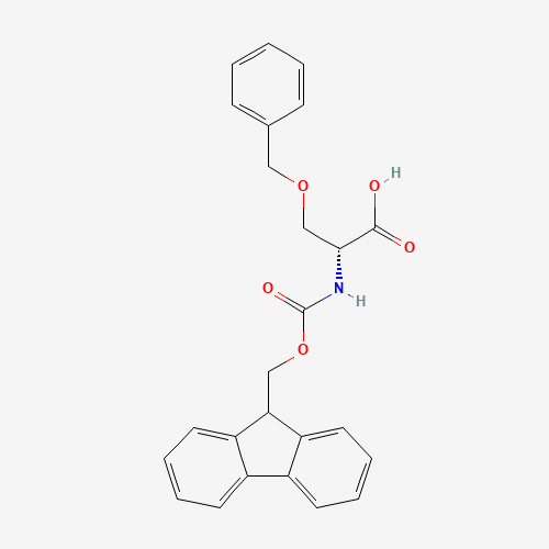 Fmoc-(R)-2-amino-3-benzyloxypropionic acid (CAS: 122889-11-6) - Chemical Structure and Molecular Formula 
