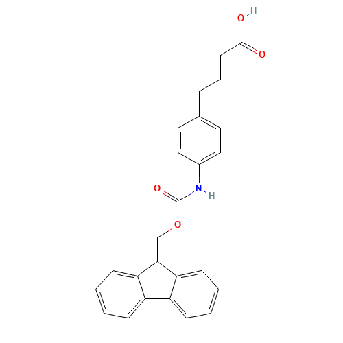 Fmoc-4-(4-aminophenyl)butanoic acid (CAS: 186320-14-9) - Chemical Structure and Molecular Formula 