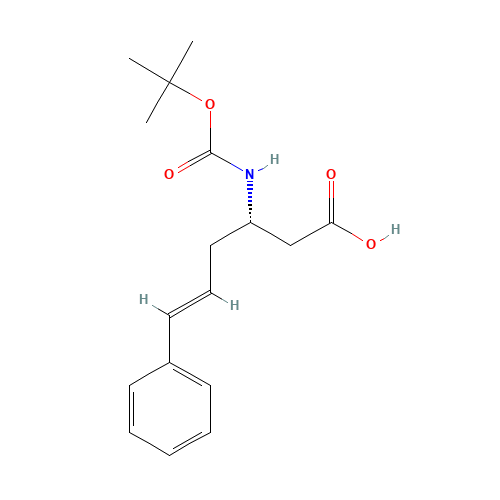 Boc-(S)-3-amino-6-phenyl-5-hexenoic acid (CAS: 270596-44-6) - Related Chemical Product
