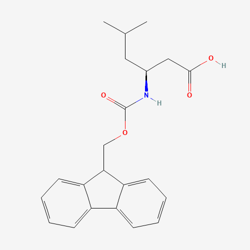 Fmoc-L-beta-homoleucine (CAS: 193887-44-4) - Chemical Structure and Molecular Formula 