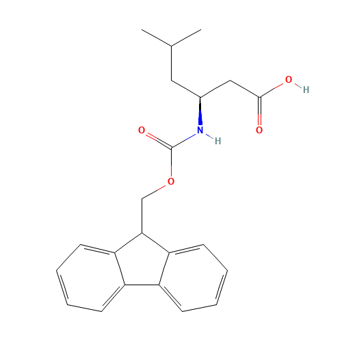 Fmoc-L-beta-homoleucine (CAS: 193887-44-4) - Chemical Structure and Molecular Formula 