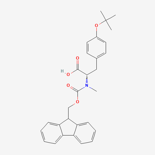 Fmoc-Nalpha-methyl-O-t-butyl-L-tyrosine (CAS: 133373-24-7) - Chemical Structure and Molecular Formula 