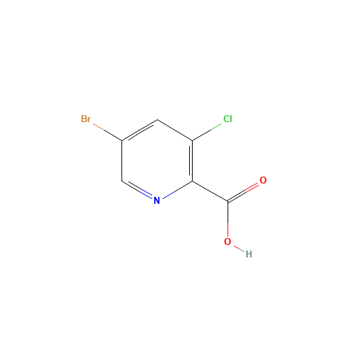 5-Bromo-3-chloropyridine-2-carboxylic acid (CAS: 1189513-51-6) - Chemical Structure and Molecular Formula 