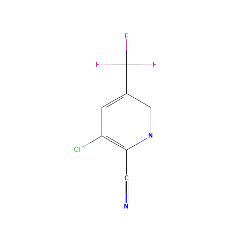 3-Chloro-5-(trifluoromethyl)-2-pyridinecarbonitrile (CAS: 80194-70-3) - Chemical Structure and Molecular Formula 