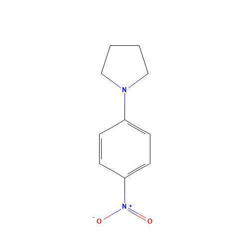 1-(4-Nitrophenyl)pyrrolidine (CAS: 10220-22-1) - Chemical Structure and Molecular Formula 