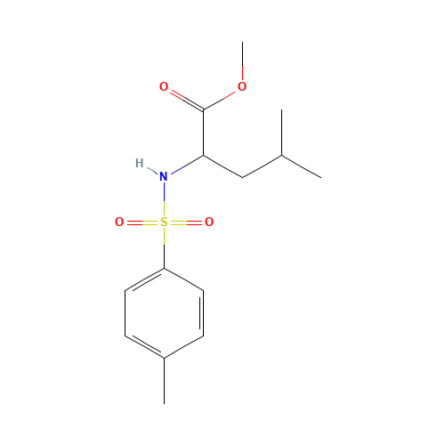 Methyl 4-methyl-2-{[(4-methylphenyl)sulfonyl]-amino}pentanoate (CAS: 51220-84-9) - Chemical Structure and Molecular Formula 