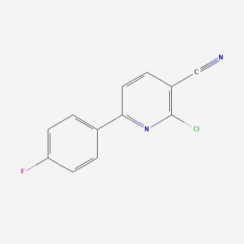 2-Chloro-6-(4-fluorophenyl)nicotinonitrile (CAS: 31776-83-7) - Chemical Structure and Molecular Formula 