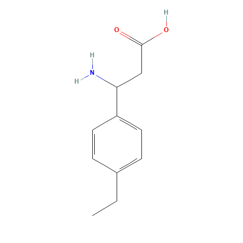3-Amino-3-(4-ethylphenyl)propanoic acid (CAS: 117391-52-3) - Chemical Structure and Molecular Formula 