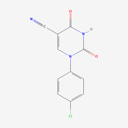 1-(4-Chlorophenyl)-2,4-dioxo-1,2,3,4-tetrahydro-5-pyrimidinecarbonitrile (CAS: 75837-75-1) - Chemical Structure and Molecular Formula 