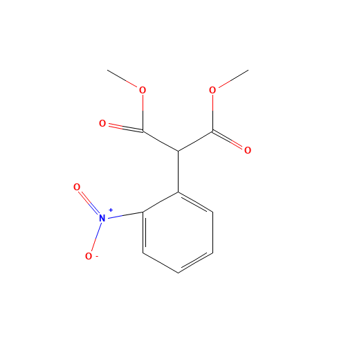 Dimethyl 2-(2-nitrophenyl)malonate (CAS: 26465-37-2) - Chemical Structure and Molecular Formula 