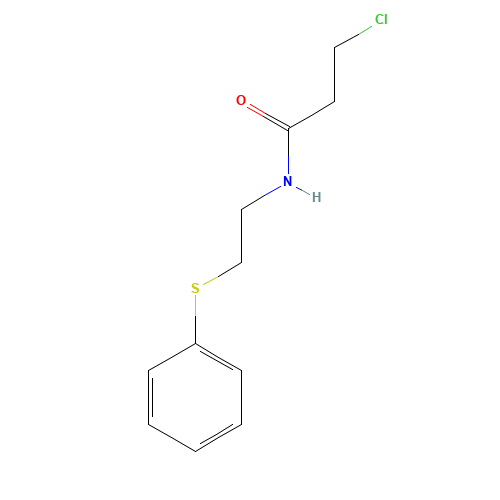 3-Chloro-N-[2-(phenylsulfanyl)ethyl]propanamide (CAS: 91131-29-2) - Chemical Structure and Molecular Formula 