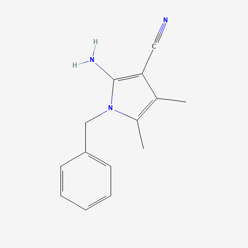 2-Amino-1-benzyl-4,5-dimethyl-1H-pyrrole-3-carbonitrile (CAS: 55817-72-6) - Chemical Structure and Molecular Formula 