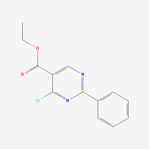 Ethyl 4-chloro-2-phenyl-5-pyrimidinecarboxylate (CAS: 24755-82-6) - Chemical Structure and Molecular Formula 