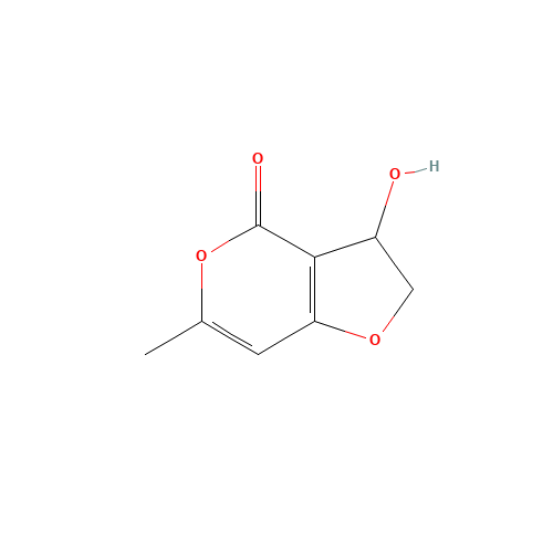 3-Hydroxy-6-methyl-2,3-dihydro-4H-furo[3,2-c]pyran-4-one (CAS: 57053-18-6) - Chemical Structure and Molecular Formula 