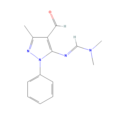 N'-(4-Formyl-3-methyl-1-phenyl-1H-pyrazol-5-yl)-N,N-dimethyliminoformamide (CAS: 58668-41-0) - Related Chemical Product