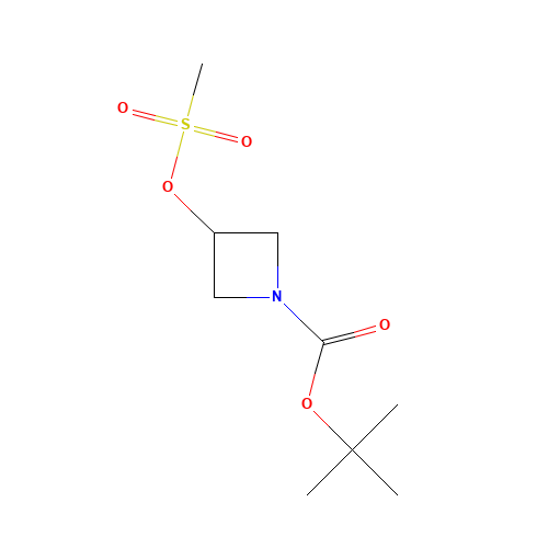 tert-Butyl 3-[(methylsulfonyl)oxy]-1-azetanecarboxylate (CAS: 141699-58-3) - Chemical Structure and Molecular Formula 