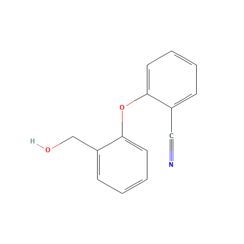 2-[2-(Hydroxymethyl)phenoxy]benzenecarbonitrile (CAS: 59167-65-6) - Chemical Structure and Molecular Formula 