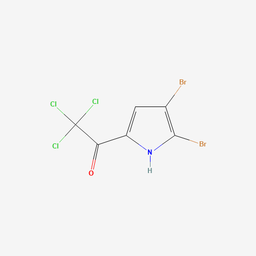 2,2,2-Trichloro-1-(4,5-dibromo-1H-pyrrol-2-yl)-1-ethanone (CAS: 50371-52-3) - Chemical Structure and Molecular Formula 