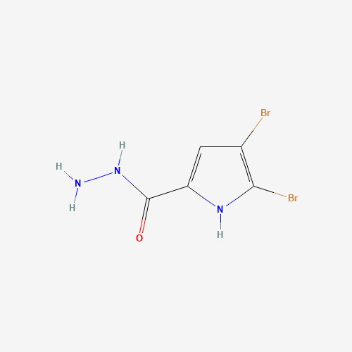 4,5-Dibromo-1H-pyrrole-2-carbohydrazide (CAS: 50371-65-8) - Chemical Structure and Molecular Formula 