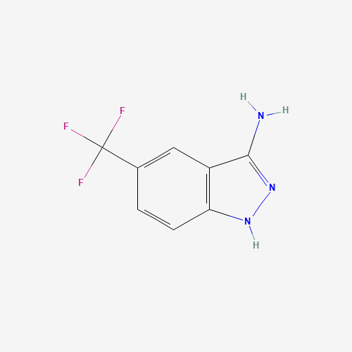 5-(Trifluoromethyl)-1H-indazol-3-amine (CAS: 2250-53-5) - Chemical Structure and Molecular Formula 