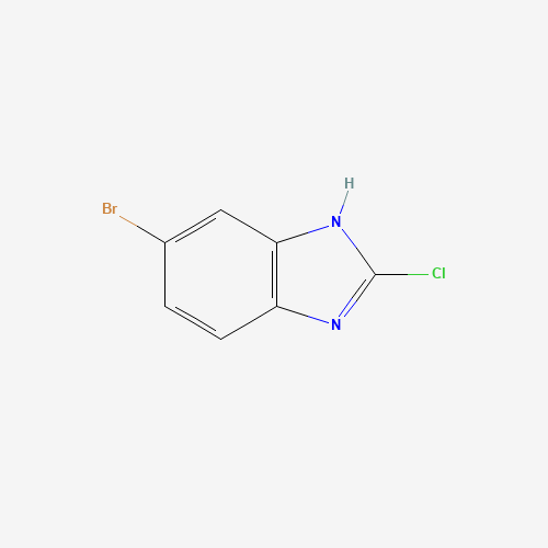 5-Bromo-2-chloro-1H-1,3-benzimidazole (CAS: 683240-76-8) - Chemical Structure and Molecular Formula 