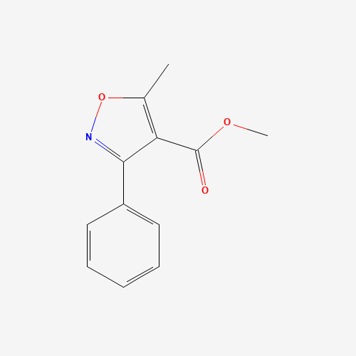 Methyl 5-methyl-3-phenyl-4-isoxazolecarboxylate (CAS: 2065-28-3) - Chemical Structure and Molecular Formula 