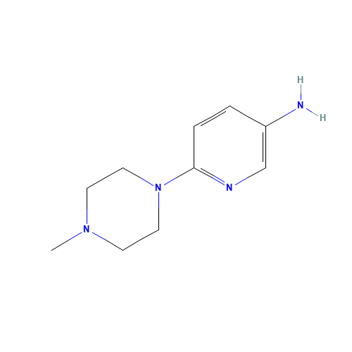 6-(4-Methylpiperazino)-3-pyridinamine (CAS: 55403-35-5) - Chemical Structure and Molecular Formula 