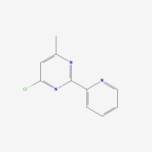4-Chloro-6-methyl-2-(2-pyridinyl)pyrimidine (CAS: 77168-31-1) - Chemical Structure and Molecular Formula 