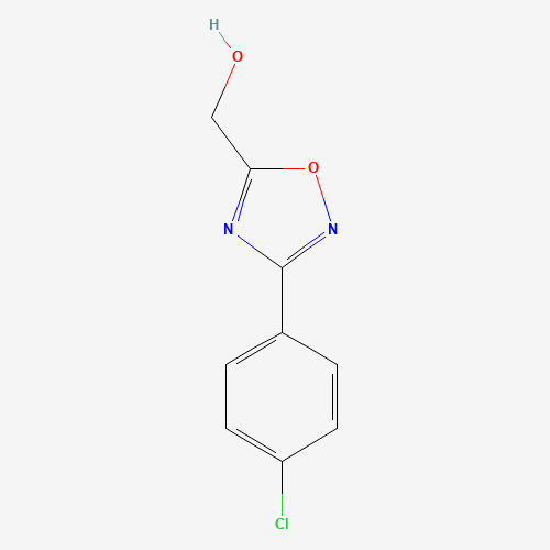 [3-(4-Chlorophenyl)-1,2,4-oxadiazol-5-yl]methanol (CAS: 5372-40-7) - Chemical Structure and Molecular Formula 