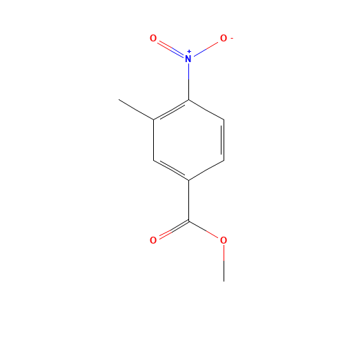 Methyl 3-methyl-4-nitrobenzenecarboxylate (CAS: 24078-71-5) - Chemical Structure and Molecular Formula 