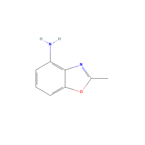 2-Methyl-1,3-benzoxazol-4-amine (CAS: 342897-54-5) - Chemical Structure and Molecular Formula 