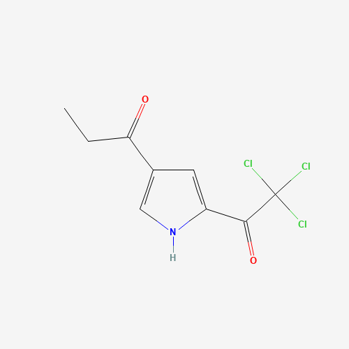 1-[5-(2,2,2-Trichloroacetyl)-1H-pyrrol-3-yl]-1-propanone (CAS: 111468-90-7) - Chemical Structure and Molecular Formula 
