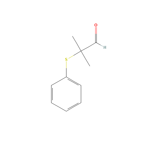 2-Methyl-2-(phenylsulfanyl)propanal (CAS: 63996-66-7) - Chemical Structure and Molecular Formula 