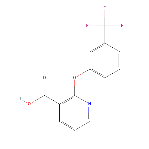 2-[3-(Trifluoromethyl)phenoxy]nicotinic acid (CAS: 36701-89-0) - Chemical Structure and Molecular Formula 