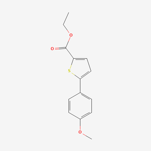 Ethyl 5-(4-methoxyphenyl)-2-thiophenecarboxylate (CAS: 13858-71-4) - Chemical Structure and Molecular Formula 