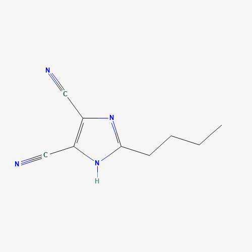 2-Butyl-1H-imidazole-4,5-dicarbonitrile (CAS: 114772-25-7) - Chemical Structure and Molecular Formula 