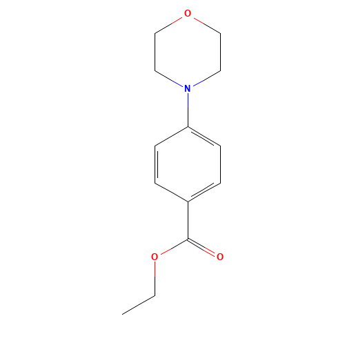 Ethyl 4-morpholinobenzenecarboxylate (CAS: 19614-15-4) - Chemical Structure and Molecular Formula 