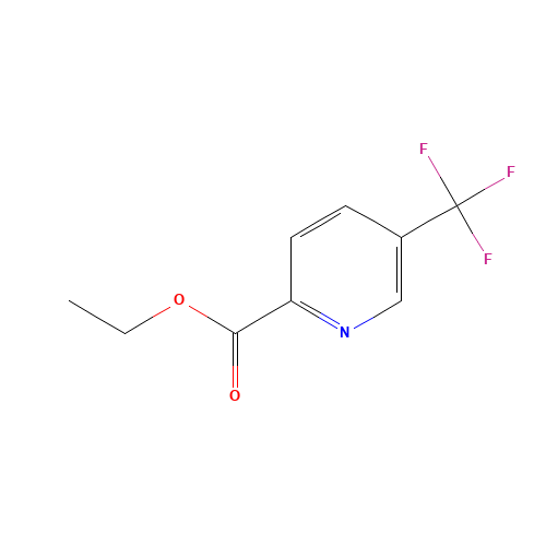 Ethyl 5-(trifluoromethyl)-2-pyridinecarboxylate (CAS: 128072-94-6) - Chemical Structure and Molecular Formula 