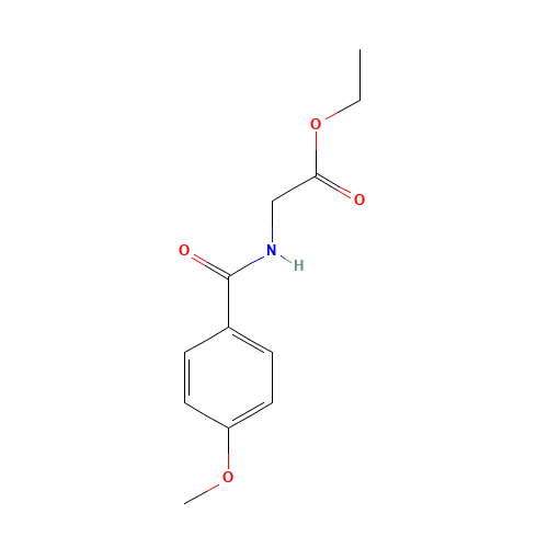 Ethyl 2-[(4-methoxybenzoyl)amino]acetate (CAS: 51220-57-6) - Chemical Structure and Molecular Formula 