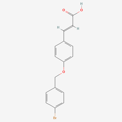 3-{4-[(4-Bromobenzyl)oxy]phenyl}acrylic acid (CAS: 385383-36-8) - Chemical Structure and Molecular Formula 