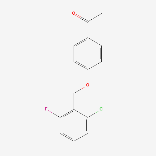 1-{4-[(2-Chloro-6-fluorobenzyl)oxy]phenyl}-1-ethanone (CAS: 306934-77-0) - Chemical Structure and Molecular Formula 