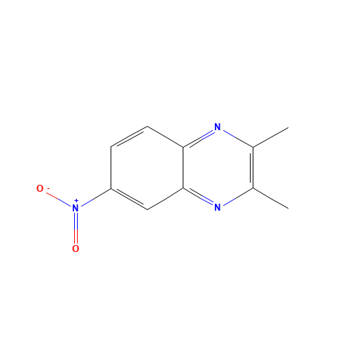 2,3-Dimethyl-6-nitroquinoxaline (CAS: 2942-03-2) - Chemical Structure and Molecular Formula 