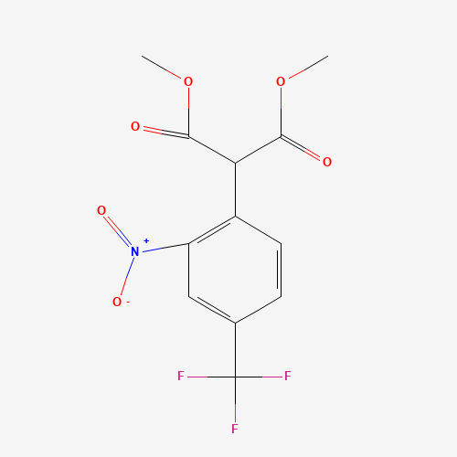 Dimethyl 2-[2-nitro-4-(trifluoromethyl)phenyl]-malonate (CAS: 290825-52-4) - Chemical Structure and Molecular Formula 